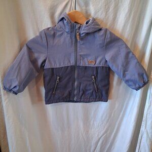 Carter's Blue, grey adventure raincoat fleece-lined kids 24 months